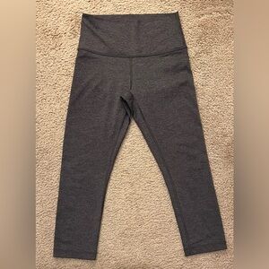 Lululemon Wunder Under Crop High-Rise Full-On Luxtreme 21" W6ALYS Heather Grey 6